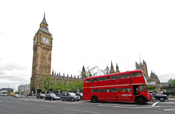 big ben houses of parlement red london bus